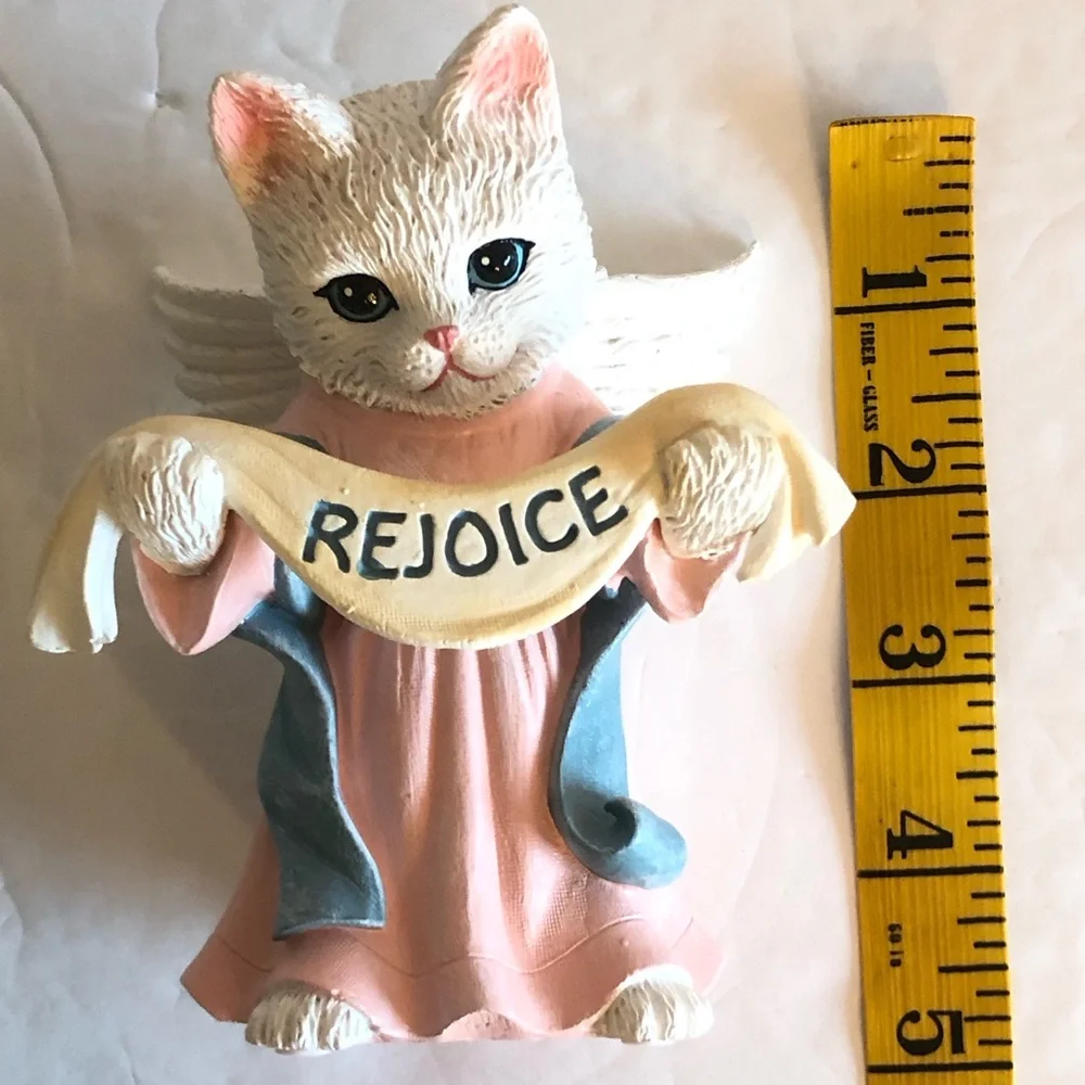 Hawthorne Village Purr-fect Christmas Pageant Cat Figurine Purr-fect Angel #2808